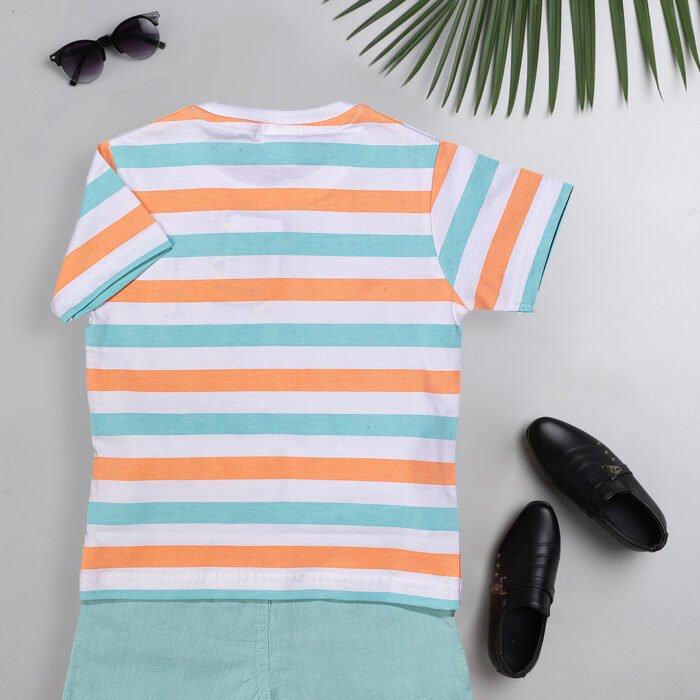 Babyswink Orange-Multicolor Co-Ord Set For Kids